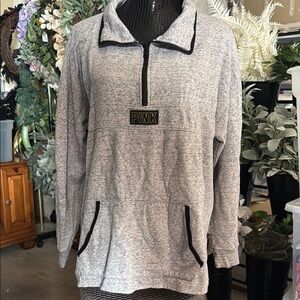 PINK Victoria's Secret Gray Quarter-Zip Sweatshirt